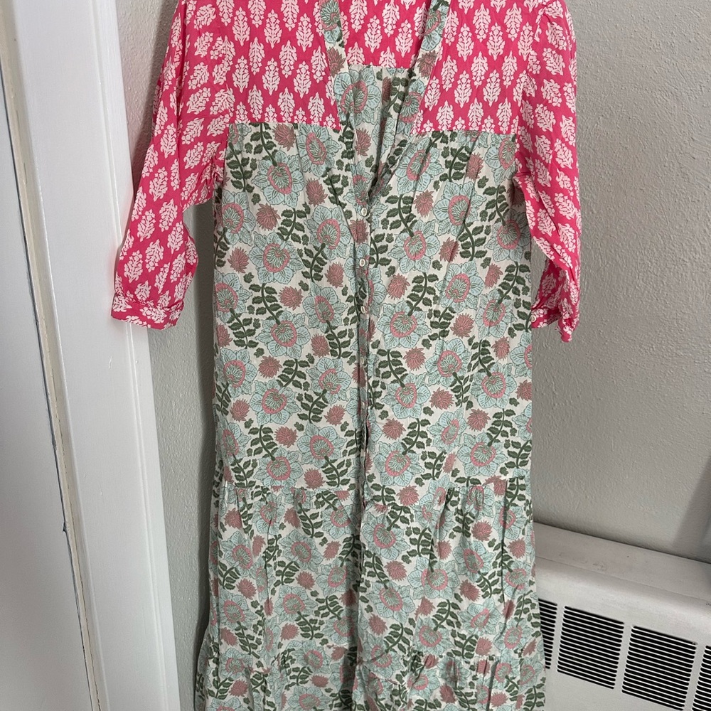 Zara Kids Nightgown - Pink and Green Floral
